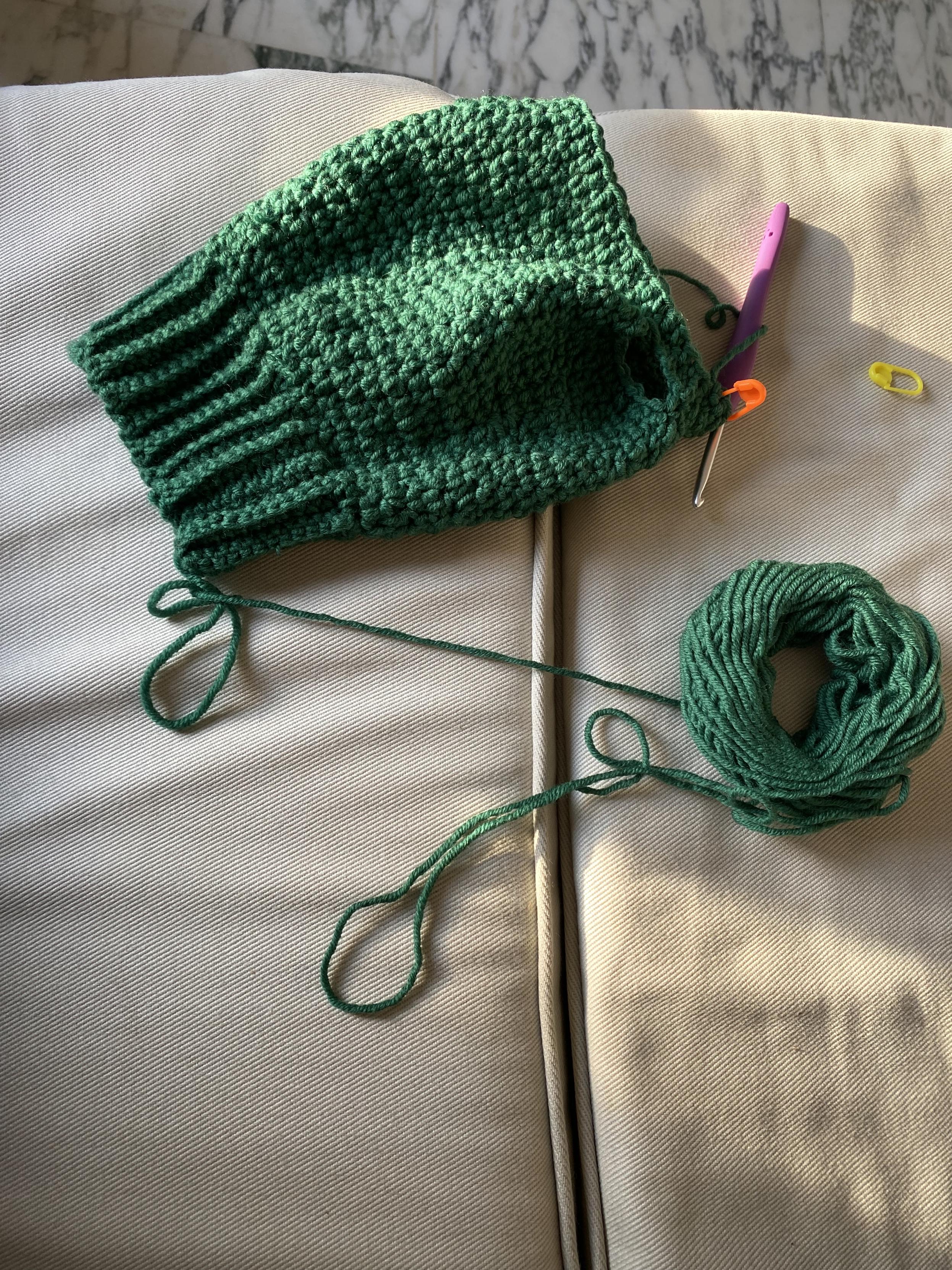 Extremely nerve wracking. Do I have enough yarn left to do four more rows? Not that it matters a huge amount. #croche...