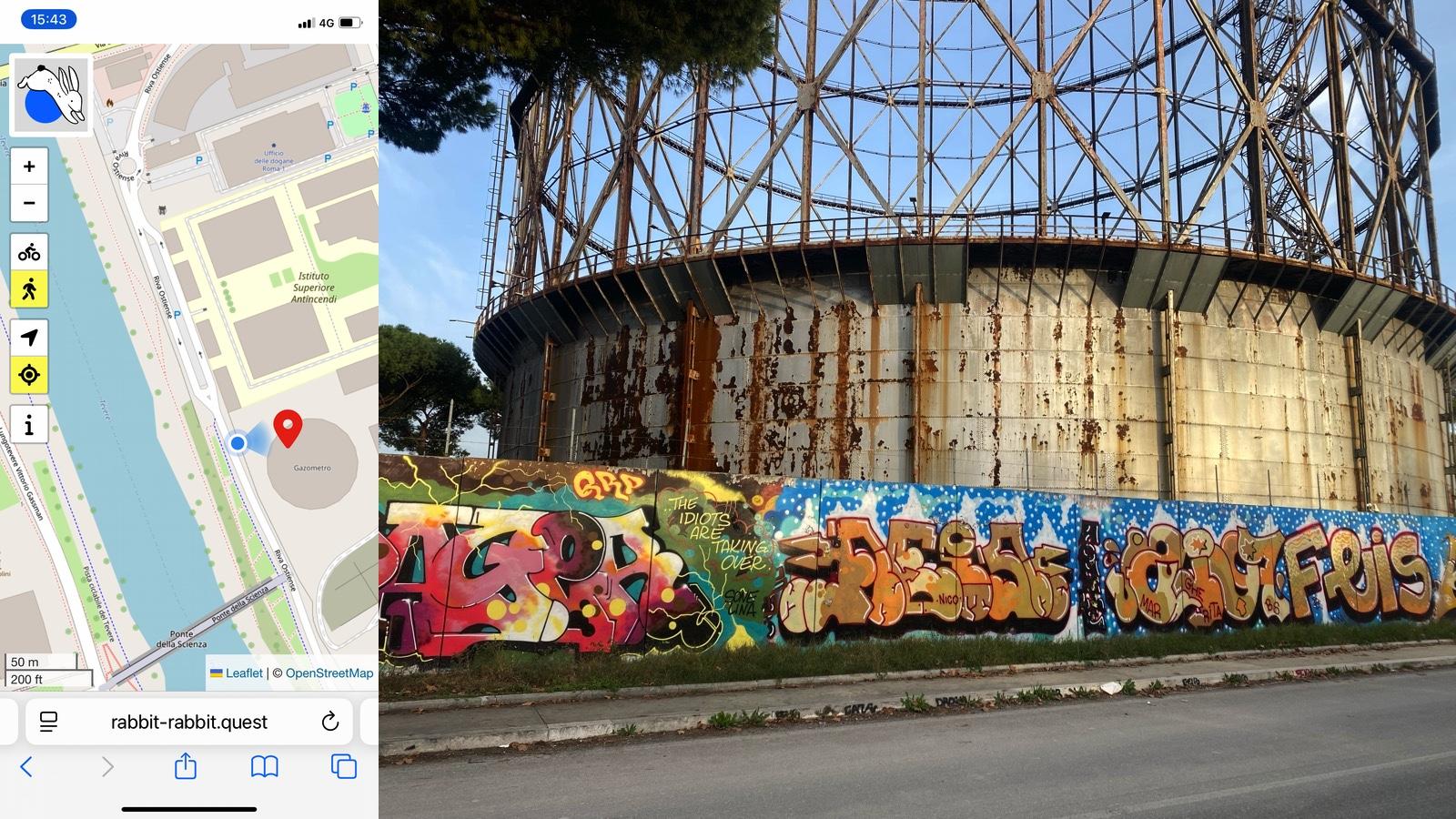 Rabbit Quest Geohashing 20251207-W-AY68OD* On foot* 41.8696, 12.4745* 7 December 2025* 427.28 ppm CO2* [OpenStreetMap...