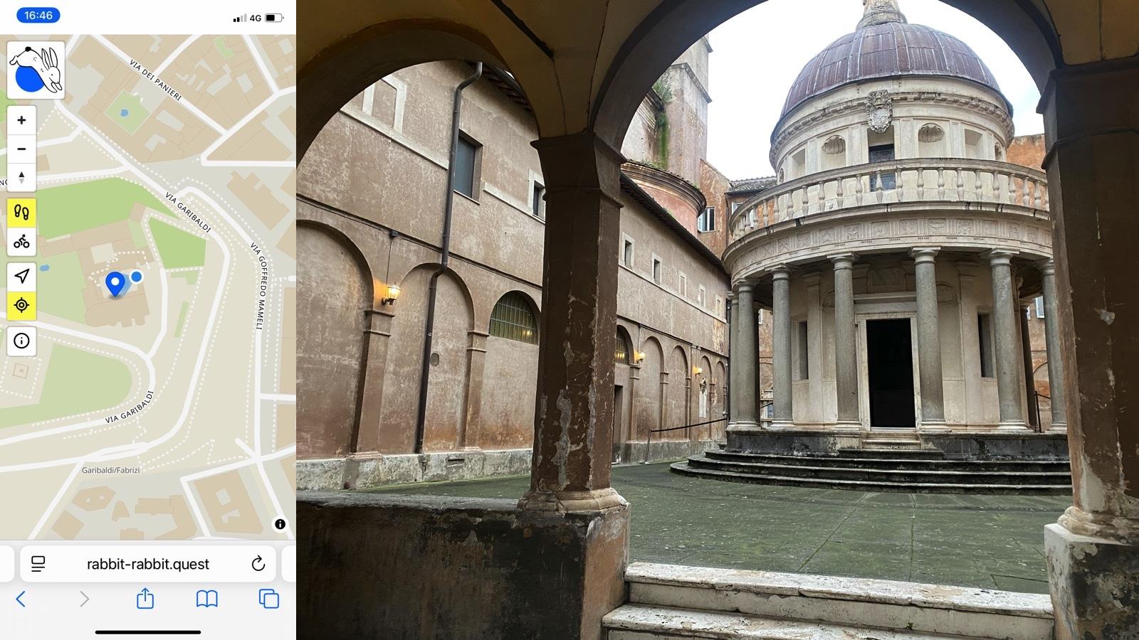 Rabbit Quest Geohashing 20260209-W-AY68OD* On foot* 41.8867, 12.4664* 9 February 2026* 428.77 ppm CO2* [OpenStreetMap...