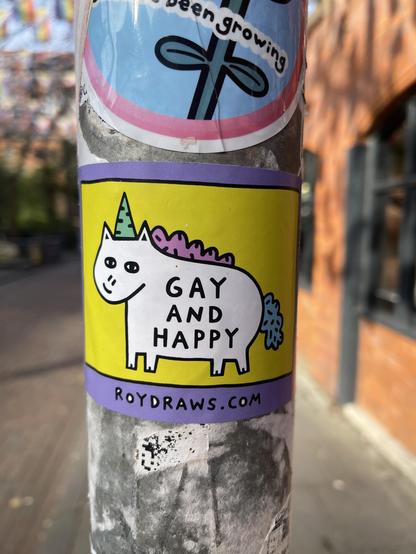 A gay and happy unicorn by Berlin artist Roy Draws. 