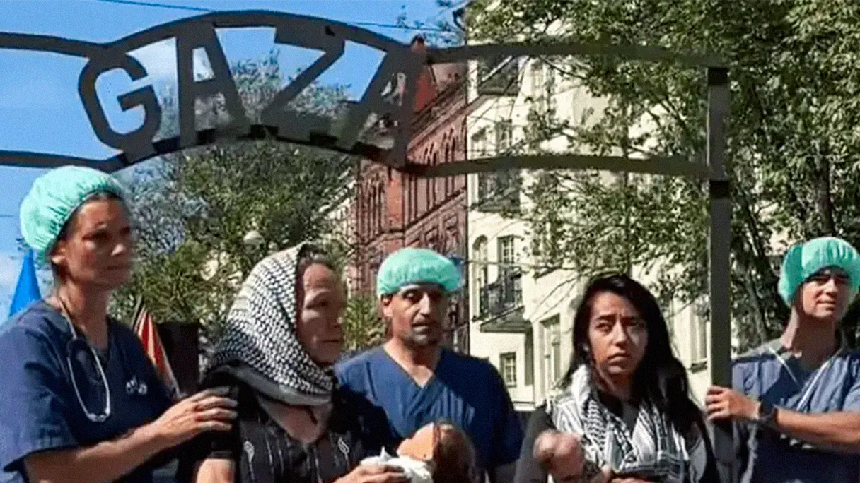 Bild från demonstration i Stockholm.