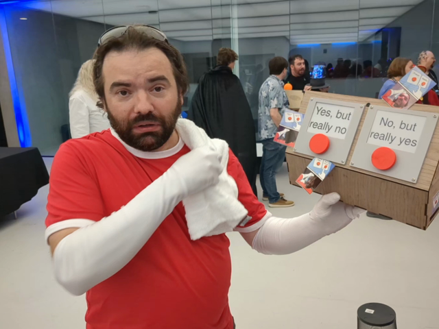 Daily Struggle / Two Buttons / Sweating Towel guy meme costume