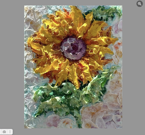 "Sunflower Palette Knife Painting - Thick Impasto Textured Surface"  This artwork, created on a 10" x 8" Gator board, features a thick impasto textured surface that adds depth and dimension to the piece. The application of thicker paint gives it an almost 3D effect, bringing the sunflowers to life right before your eyes! 
 Click the link in the bio to explore more about this beautiful artwork!