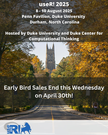 Early Bird ticket sales end April 30th.