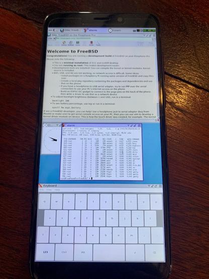 Pinephone Pro running FreeBSD