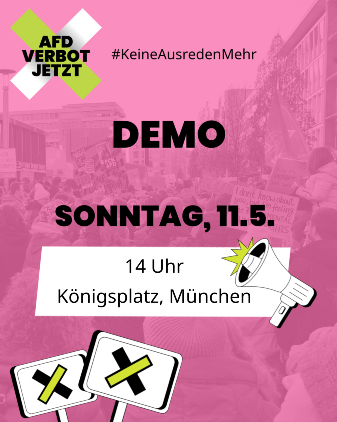 Demo-Share-Pic: Afd-Verbot-Jetzt, Demo, Sonntag, 14 Uhr, Königsplatz, München