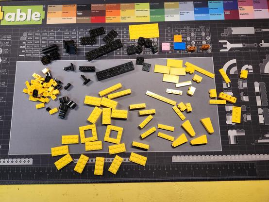 A partially constructed Lego set