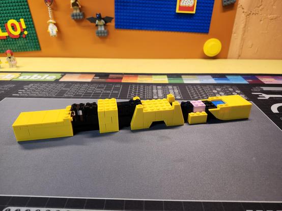 A partially constructed Lego set