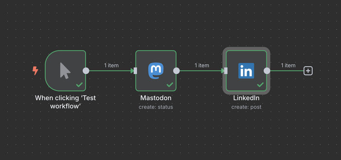 My very basic workflow that I generated purely to test connectivity