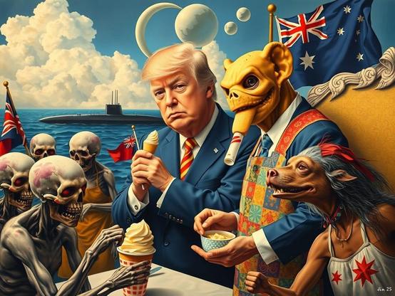 The despot with a very small cone. (AI art by me)