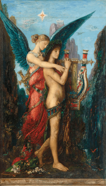 Painting : Hesiod and the Muse, by Gustave Moreau