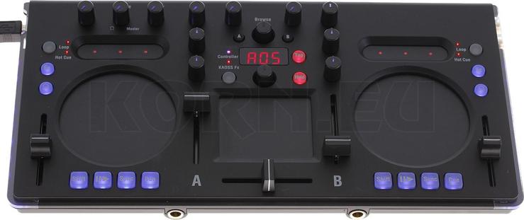 the korg kaoss dj which is one of these freaky everything in one devices presenting as the dinkiest "dj mixer" controller ever but in fact being so much more