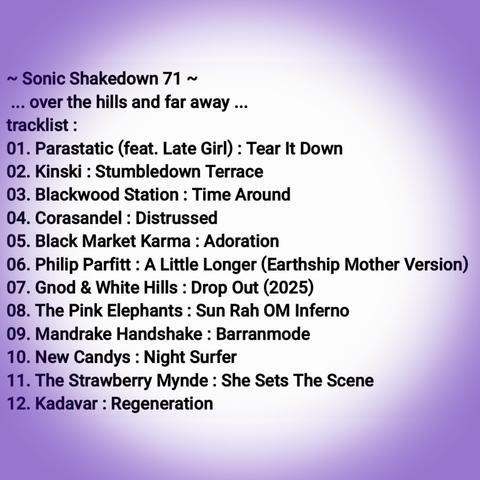Sonic Shakedown 71 Tracklist
tap the linktree in our profile or the link in post to listen