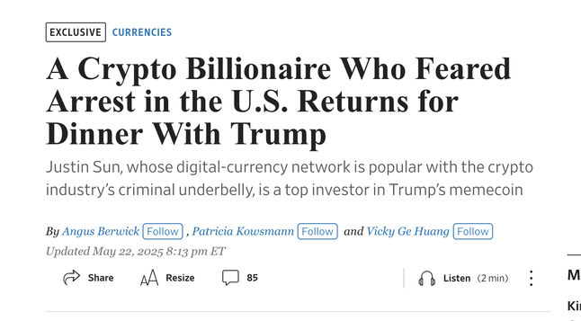 screenshot of headline