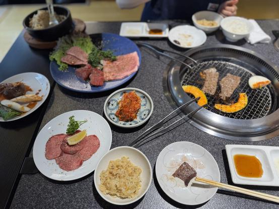 At the Yakiniku dinner