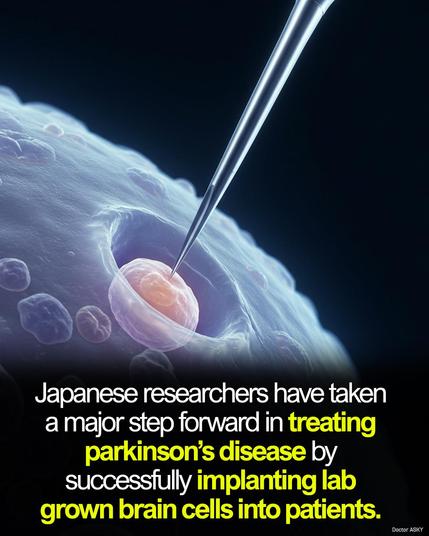 Japanese researcherss have taken a major step forward in treating Parkinson's disease by successfully implanting lab-grown brain cells in patients.