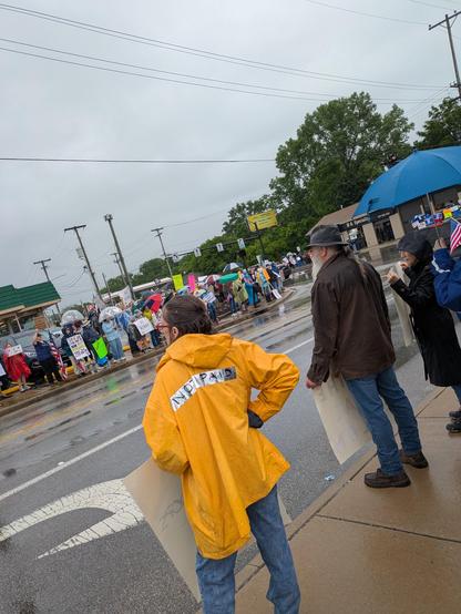 Anti trump protestors Cuyahoga Falls Ohio