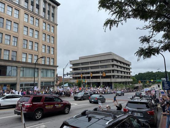 Thousands of protestors in Akron Ohio