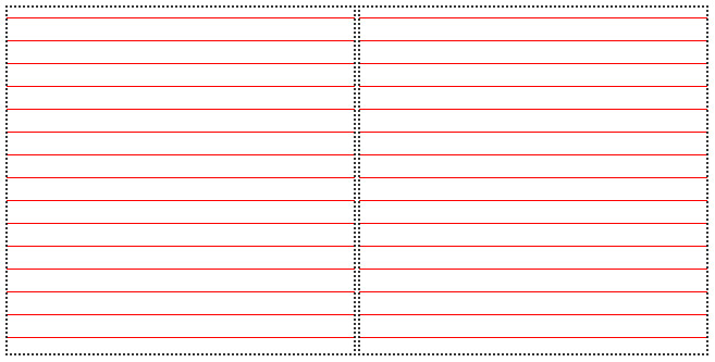 Firefox screenshot. Shows two squares, each with thin horizontal, equally spaced red lines. The lines look the same in both squares.