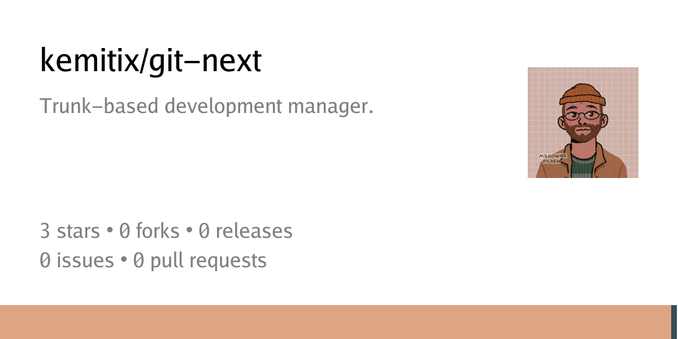 Summary card of repository kemitix/git-next