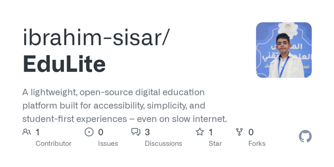 A lightweight, open-source digital education platform built for accessibility, simplicity, and student-first experiences – even on slow internet. - ibrahim-sisar/EduLite
