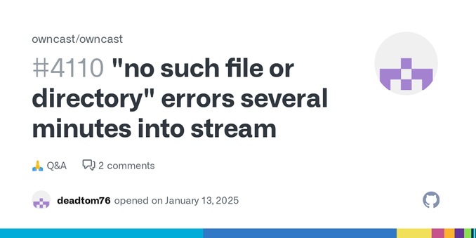 Once in a while, I'll start streaming and everything will be fine for a few minutes, then the video freezes and shows the loading animation. Stream Health shows latency and download spikes. Hardwar...