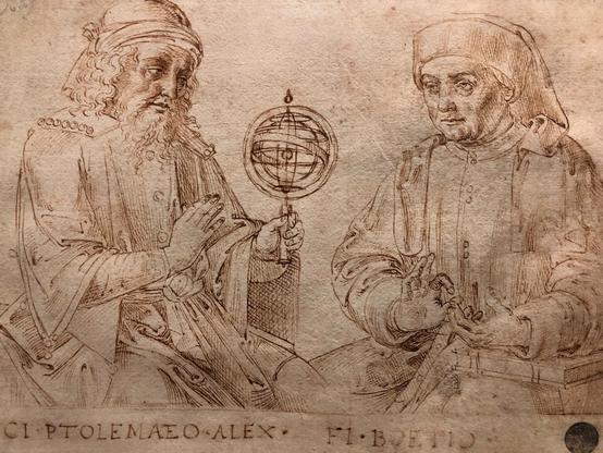 An engraving of Claudius Ptolemy and Boethius, belonging to the Collection of the National Library of Madrid. | Heritage Images (Getty Images)