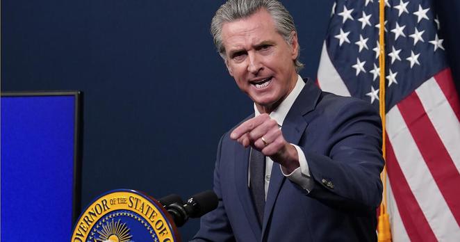 Calif. Gov. Gavin Newsom presents his revised state budget during a news conference in Sacramento, Calif., Wednesday, May 14, 2025. (Photo/Rich Pedroncelli)