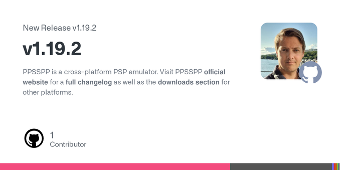 PPSSPP is a cross-platform PSP emulator. Visit PPSSPP official website for a full changelog as well as the downloads section for other platforms.