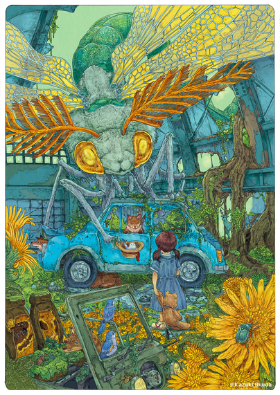A Kaleidoscope of Colourful Characters by Kazuki Okuda