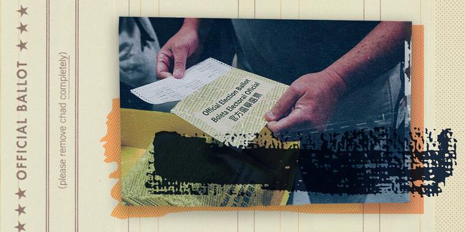 stylized image of a ballot stylized image of a ballot