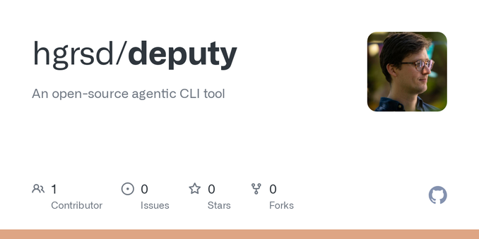 An open-source agentic CLI tool. Contribute to hgrsd/deputy development by creating an account on GitHub.