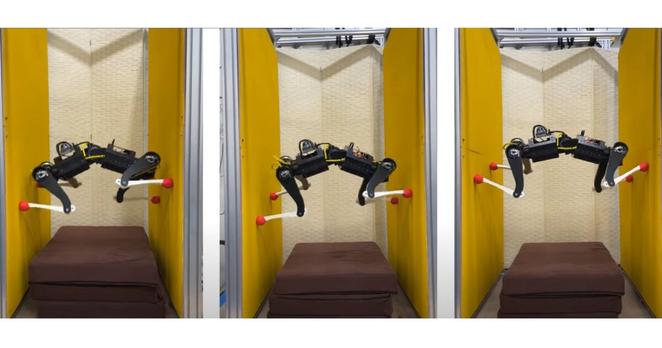 The KLEIYN robodog can ascend chimney-like walls at up to 170 mm per second