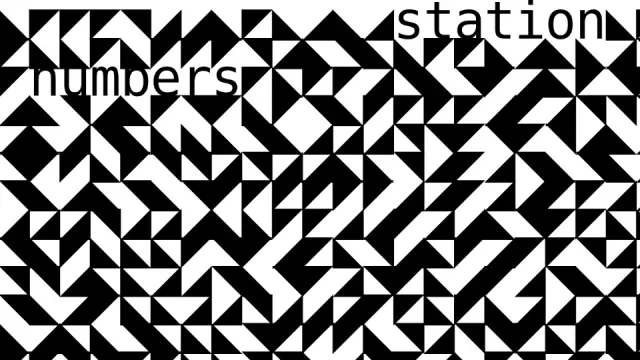 Random monochrome tiles with the word Numbers Station superimposed. Random monochrome tiles with the word Numbers Station superimposed.