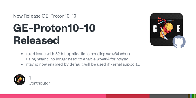 fixed issue with 32 bit applications needing wow64 when using ntsync, no longer need to enable wow64 for ntsync
ntsync now enabled by default, will be used if kernel supports it
sdl will automatica...