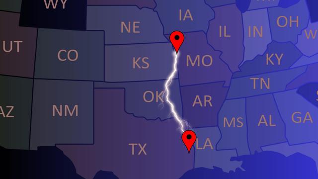 World’s longest ‘megaflash’ lightning streak was 829 km long