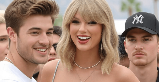 An AI-generated image of Taylor Swift created using GRok’s Imagine feature.