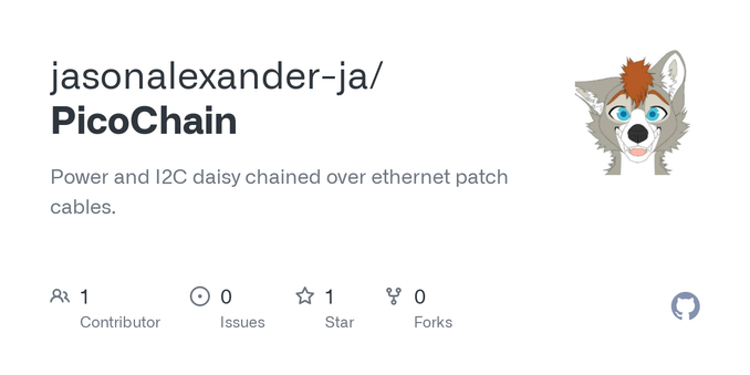 Power and I2C daisy chained over ethernet patch cables.  - GitHub - jasonalexander-ja/PicoChain: Power and I2C daisy chained over ethernet patch cables.
