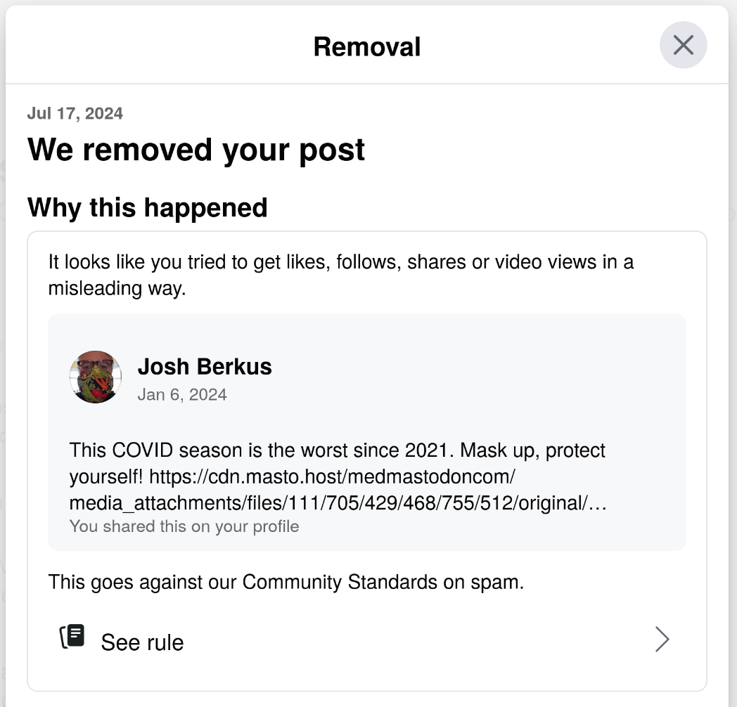 Berkubernetus Facebook Is Starting To Remove Links To Mastodon 