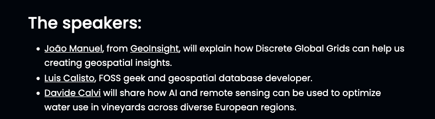 Geomob Lisbon 19 Nov 2025 speakers