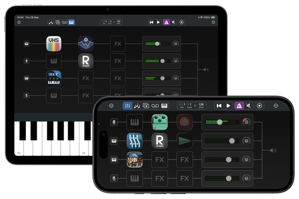 Sessions Nano running on iPad and iPhone