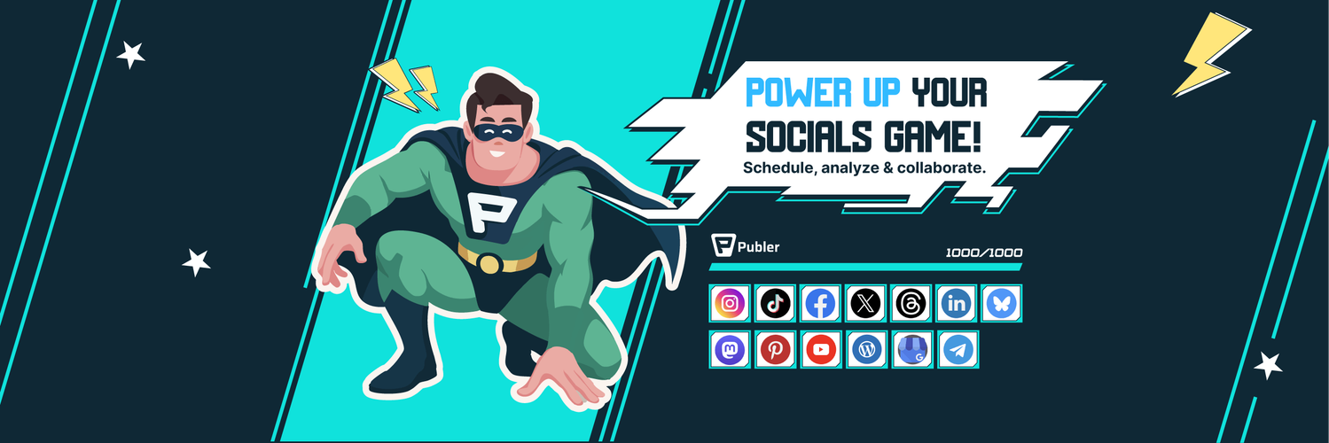 Publer's profile header