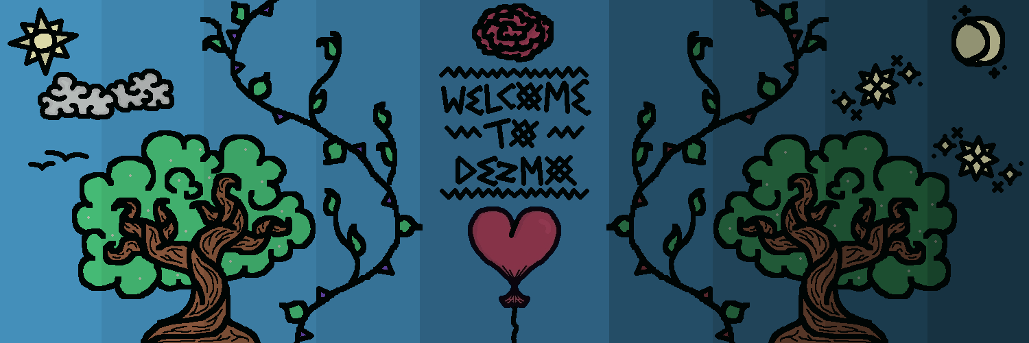 dezmo's profile header