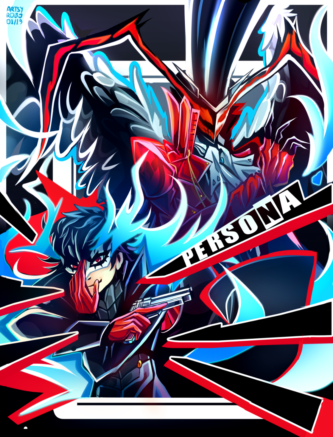 Account Moved Nebularobo Now Persona 5 S Joker Arsene Poster Commission Mas Mastodon Art