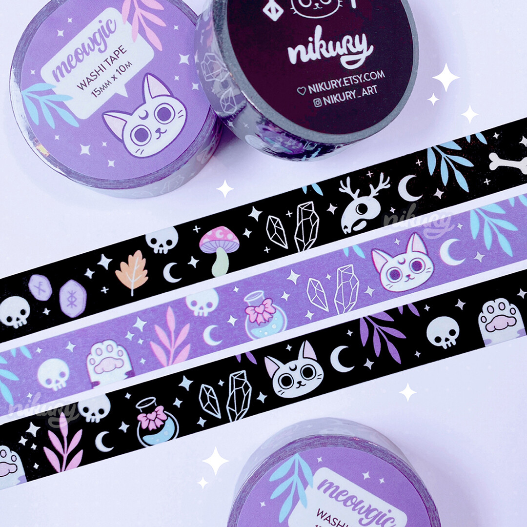 Skulls Purple Washi Tape