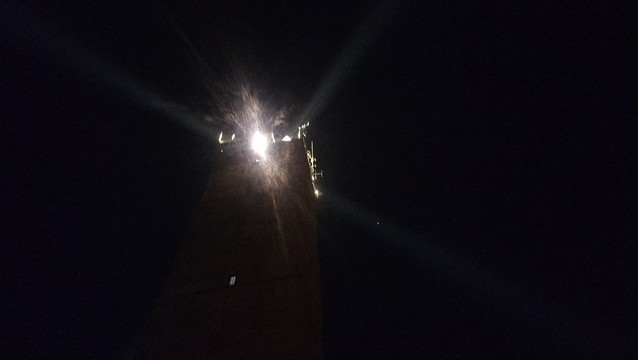 Light of the local lighthouse brandaris