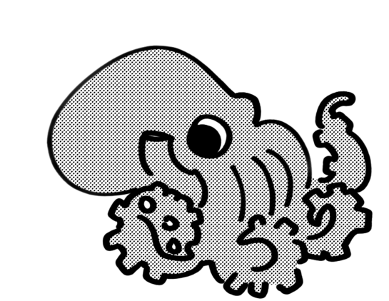 A small octopus giving a look.