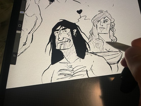 A male and a female barbarian in love 