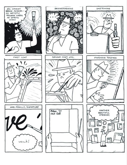 A comic page from the comic Octave by Adam Elkhadem