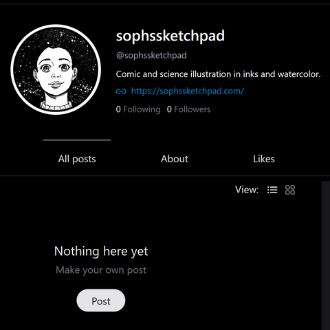 Soph's Sketchpad's Cara Account Screenshot